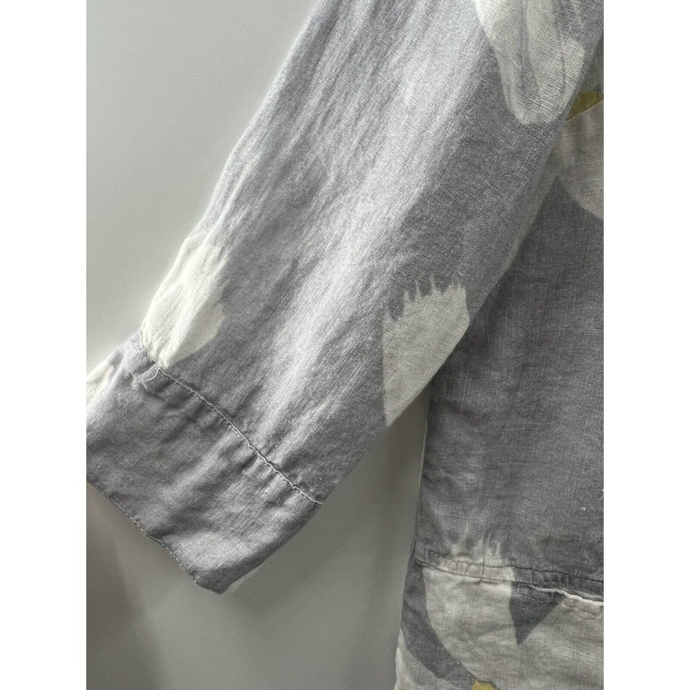 Simply Art By Dolcezza Women’s Linen Button Up Daisy Abstract Floral Size PL - Picture 4 of 8